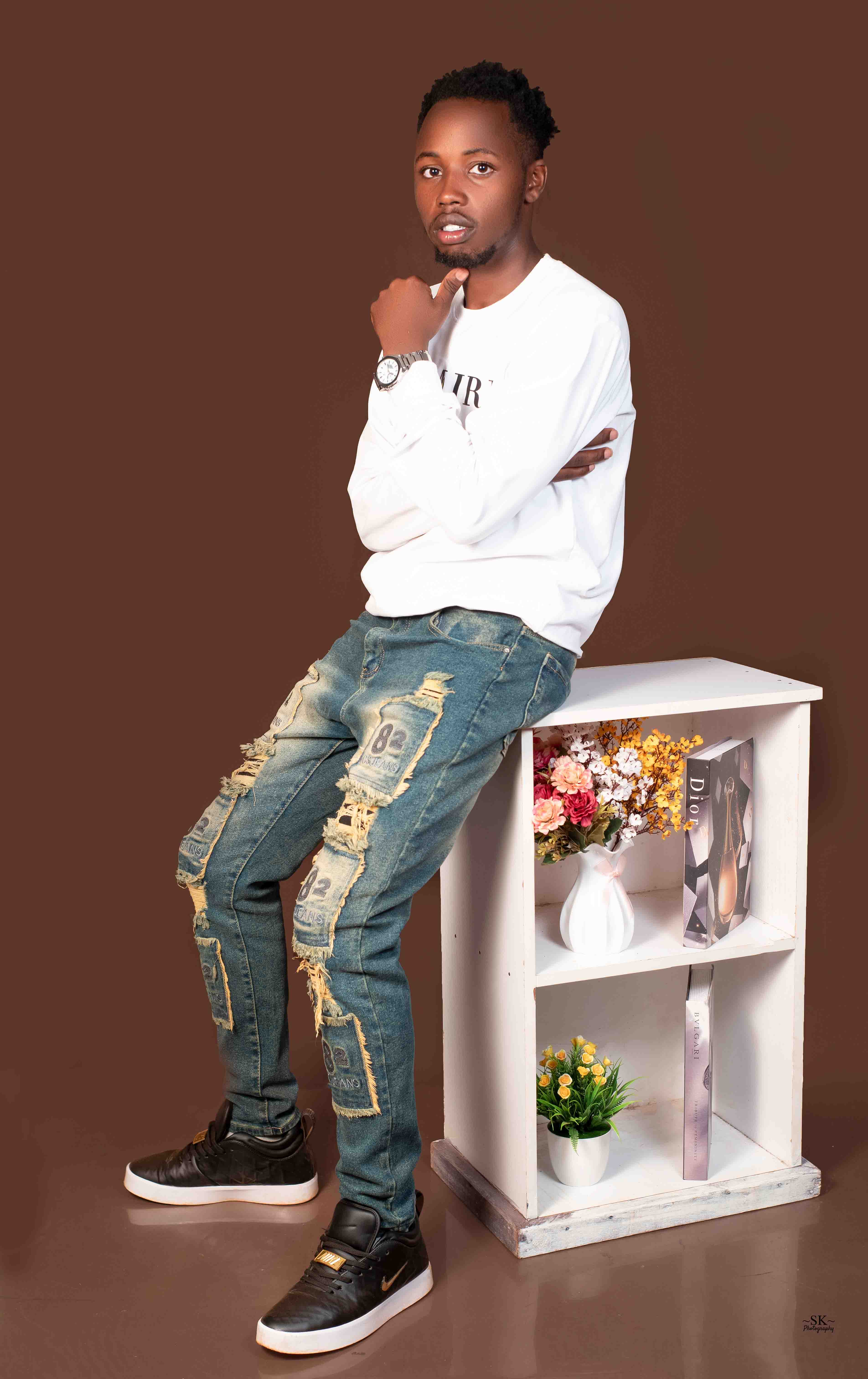 Studio portrait with professional lighting